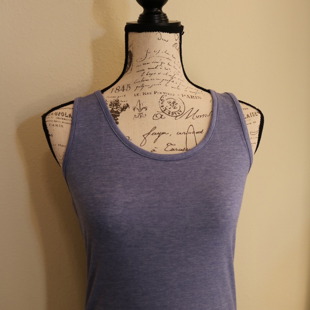 New with tags H&M blue knit jersey scoop tank top - Picture 7 of 8